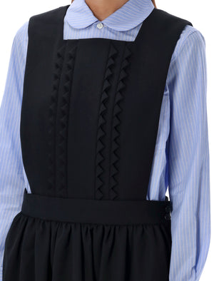 COMME DES GARÇONS A-Line Midi Dress with Gathered Skirt