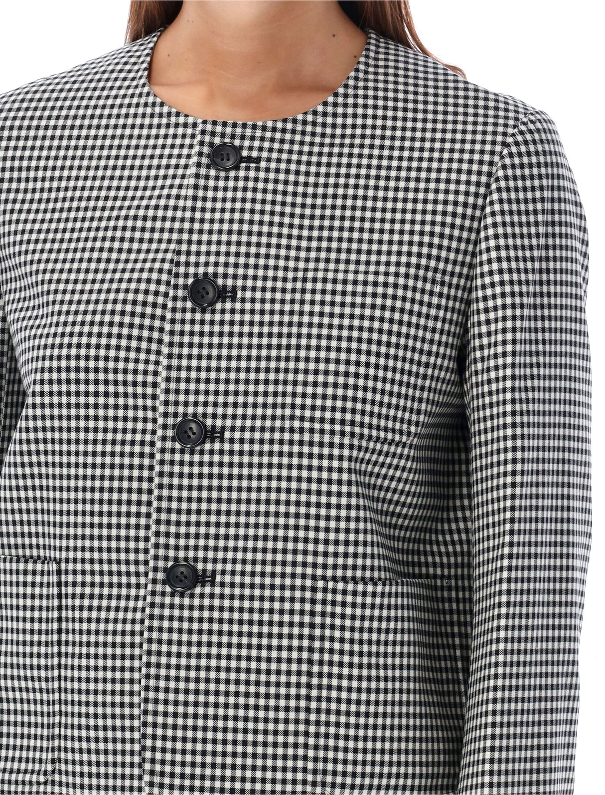 COMME DES GARÇONS Chic Gingham Cropped Jacket - Size S