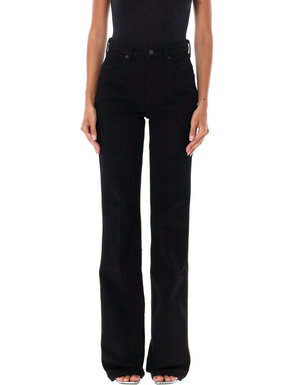 TOM FORD High-Waisted Flare Leg Jeans in Black