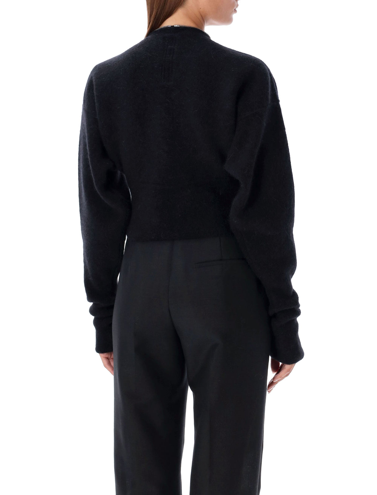 RICK OWENS Cropped Batwing Zip Cardigan