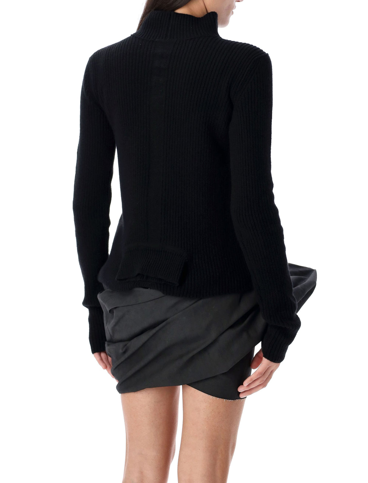 RICK OWENS Runway Headon Double Lupetto Sweater - Women's Size S