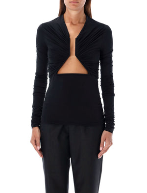 RICK OWENS Sleek Cut-Out V-Neck Top