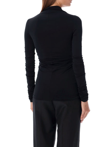 RICK OWENS Sleek Cut-Out V-Neck Top