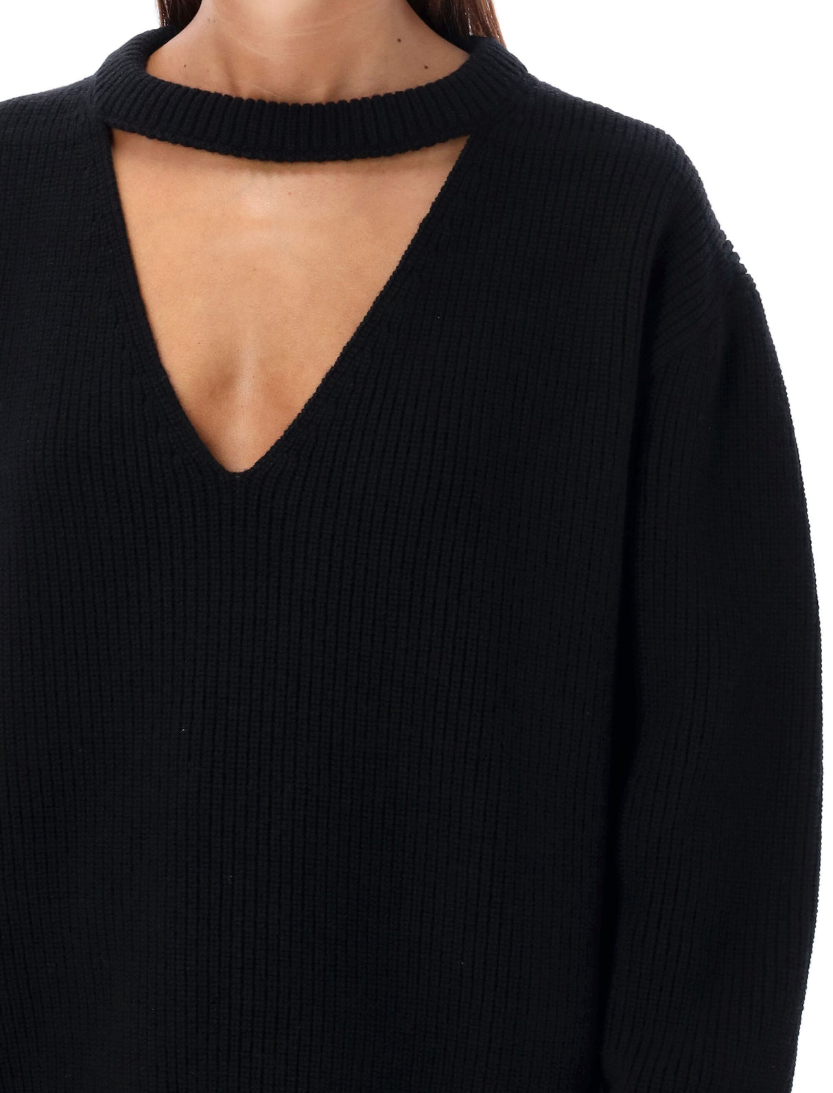 RICK OWENS Eclipse V-Neck Wool Sweater