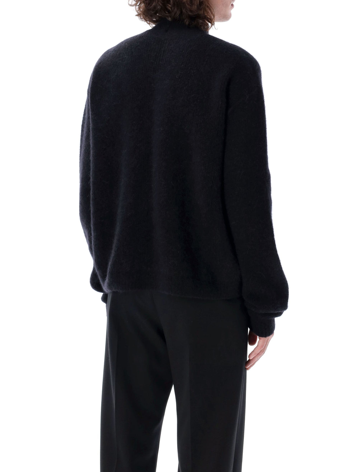 RICK OWENS Men's Loose Fit High Neck Sweater - FW24 Collection