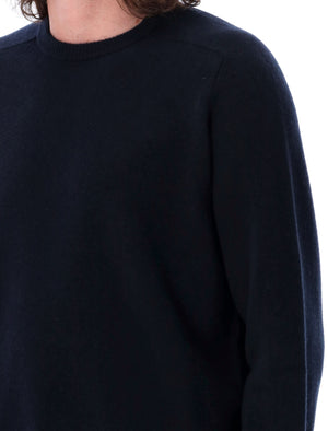 MAISON MARGIELA Elegant Navy Wool Crew Neck Sweater