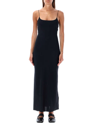 MM6 MAISON MARGIELA Chic Square Neckline Maxi Dress with Spaghetti Straps