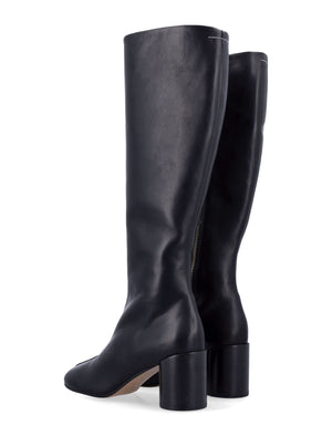 MM6 MAISON MARGIELA Knee-High Smooth Leather Bootie