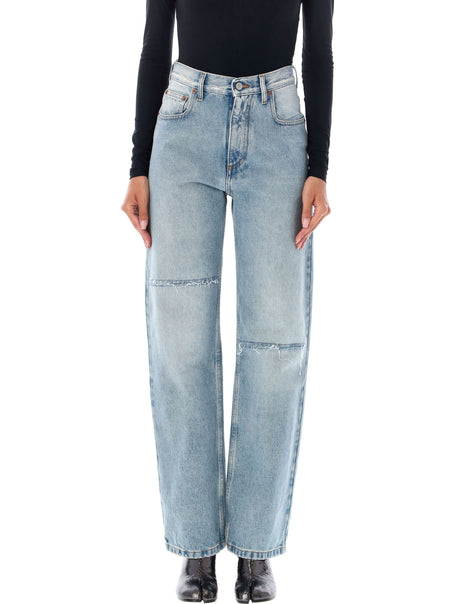 MM6 MAISON MARGIELA Slim Denim Pants for Women - Relaxed Fit, Size 26