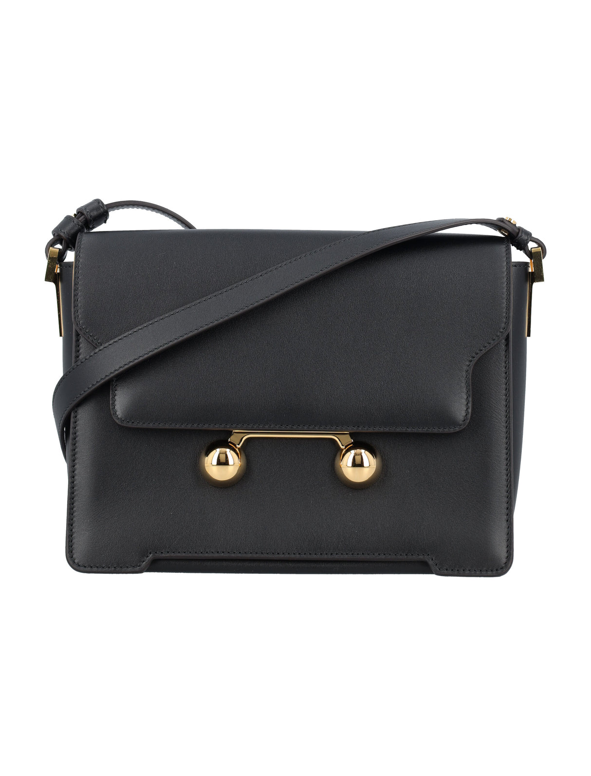 MARNI Elegant Trunk Mini Shoulder Bag in Black - 18x23x8cm