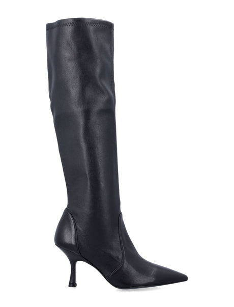 STUART WEITZMAN Knee-High Stretch Boot with Sculptural Heel