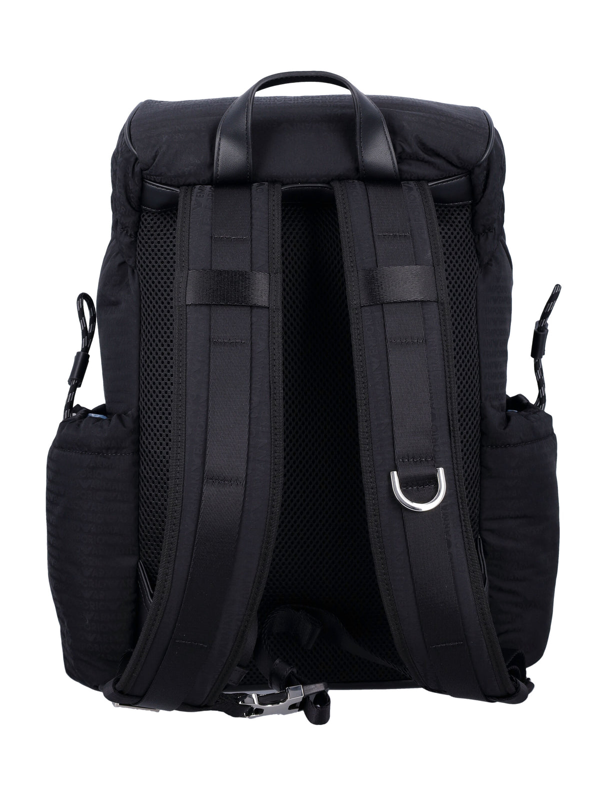 EMPORIO ARMANI Nylon Backpack with Top Flap Closure - 45CM