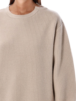 EXTREME CASHMERE Luxe Ribbed Cashmere Crew Neck Sweater