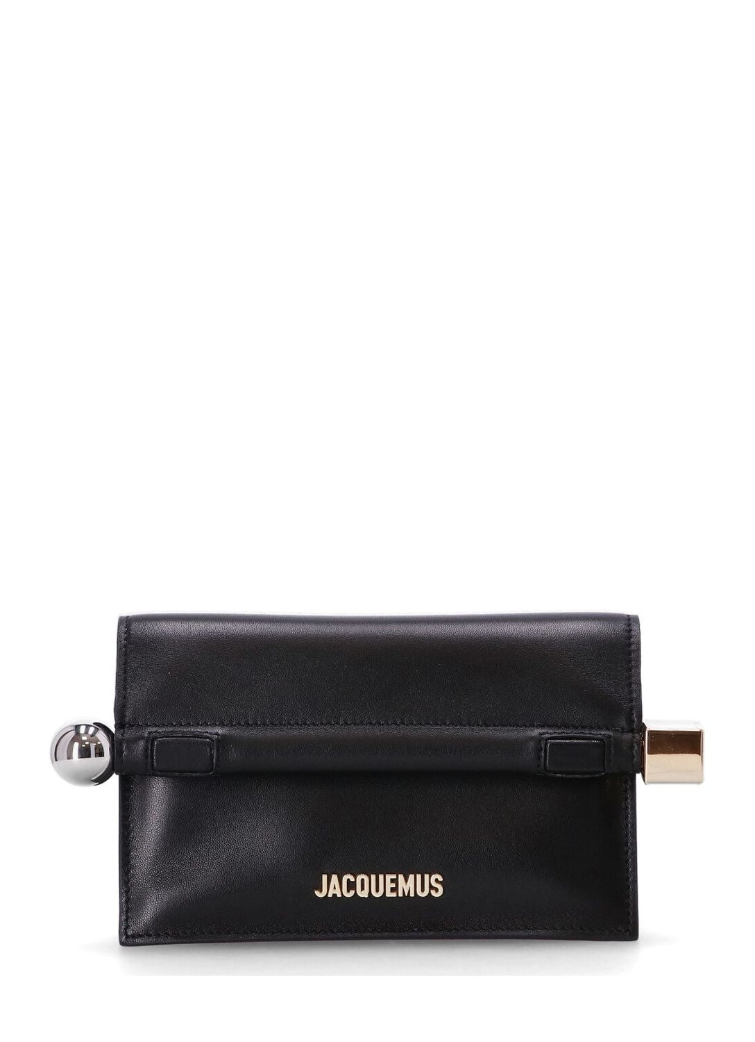 JACQUEMUS Mini Round Leather Handbag