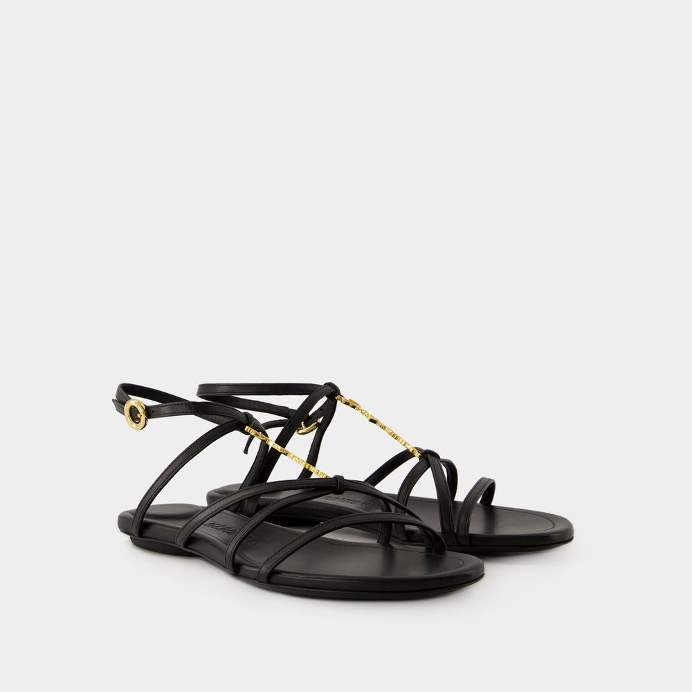 JACQUEMUS Chic Sheepskin Sandals - Mini Design for Women