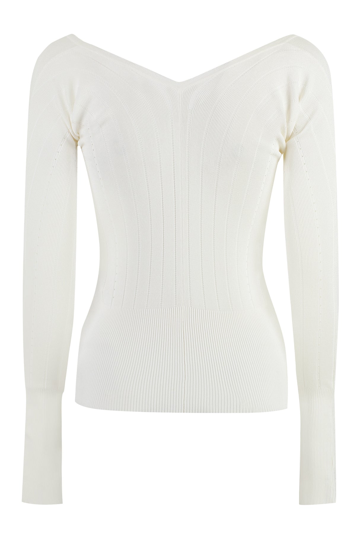 JACQUEMUS White Knit Viscose-BLEND TOP for Women (SS24)