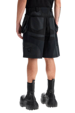 MUGLER Technical Fabric Cargo Bermuda Shorts