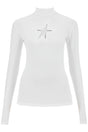 MUGLER Fitted Long-Sleeved Star Cut-Out Top