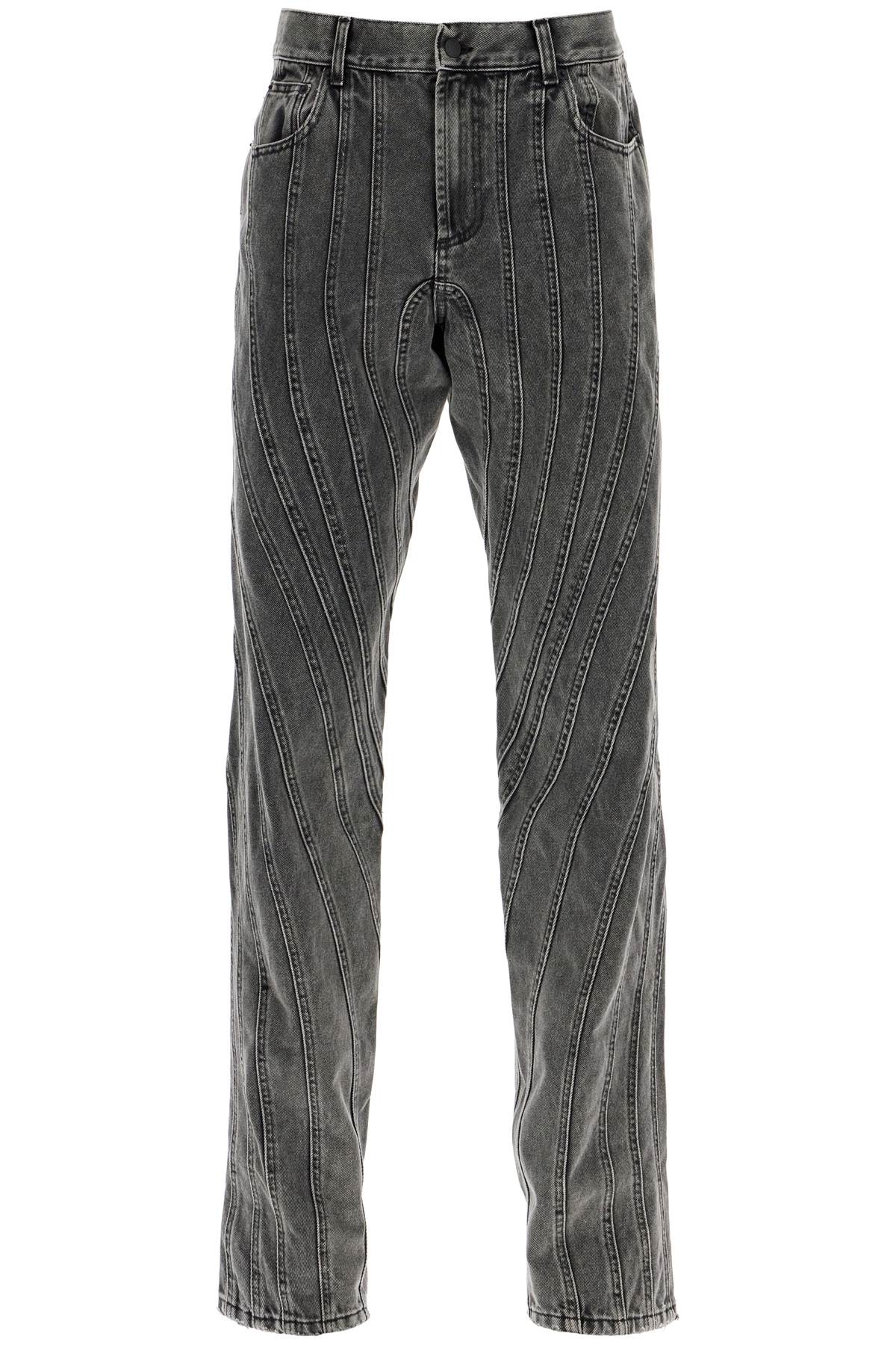 MUGLER Spiral Baggy Tapered Jeans