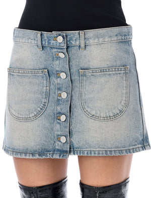 COURREGÈS Light Blue Denim Mini Skirt for Women - SS24 Collection