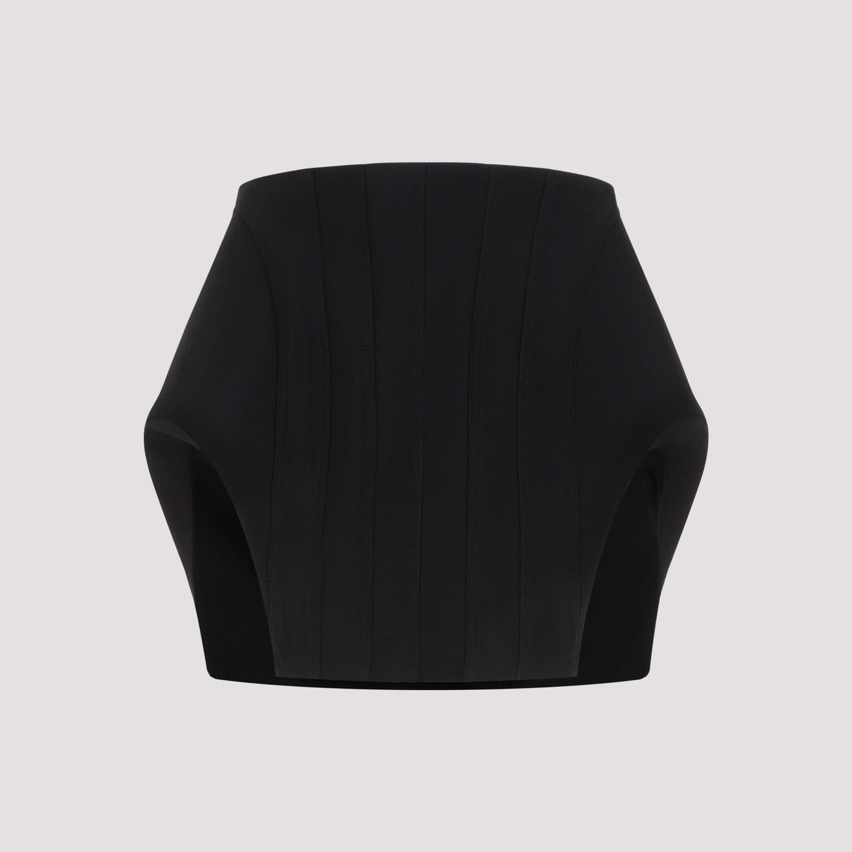 MUGLER Black Viscose Mini Skirt for Women - SS24 Collection