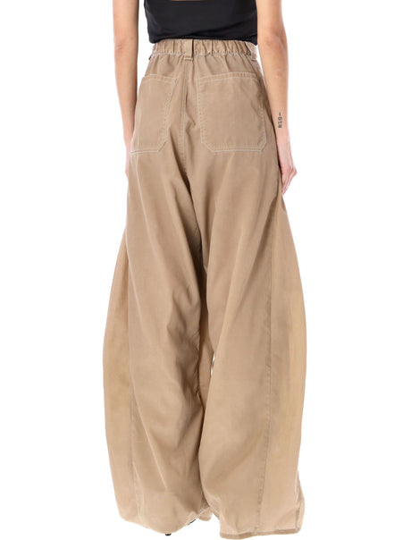 Y/PROJECT Men's Washed Beige Pop-Up Pants