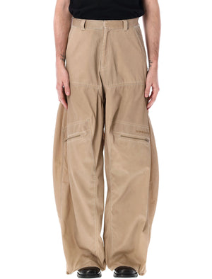 Y/PROJECT Men's Washed Beige Pop-Up Pants