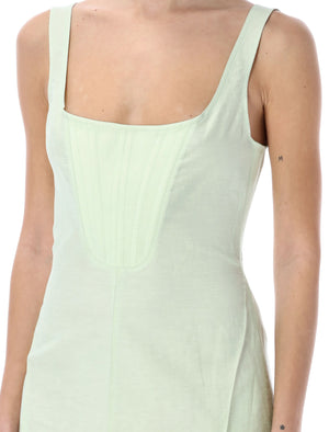 STELLA MCCARTNEY Mint Corset Mini Dress for Women - Season SS24