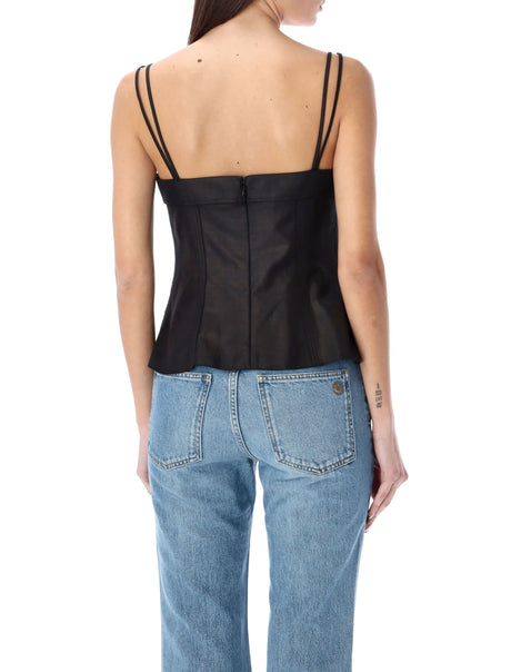 STELLA MCCARTNEY Sleek and Stylish Black Peplum Top for Women