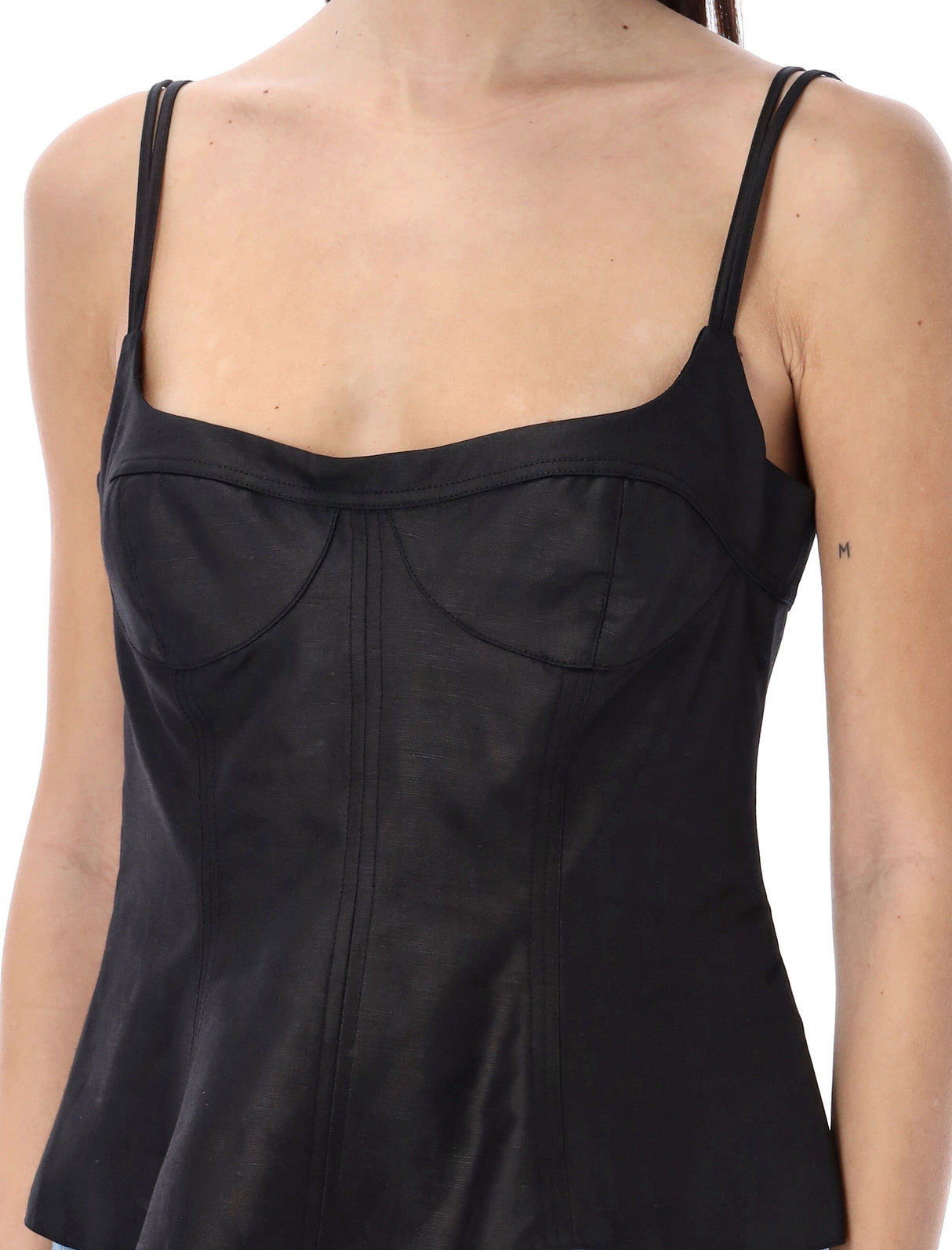 STELLA MCCARTNEY Sleek and Stylish Black Peplum Top for Women