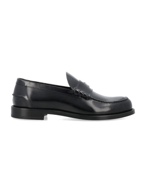 GIVENCHY Men's Slip-On Loafers with Metal Logo Plaque