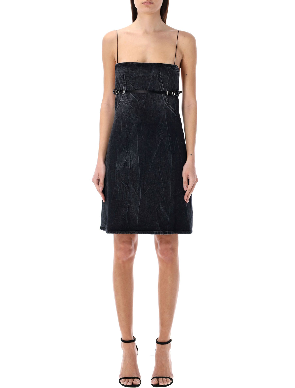 GIVENCHY Chic Denim Mini Dress with Detachable Belt