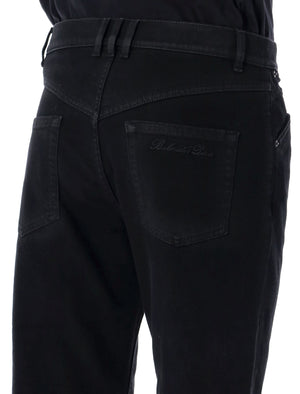 BALMAIN Chain Detail Denim Jeans for Men - Nero