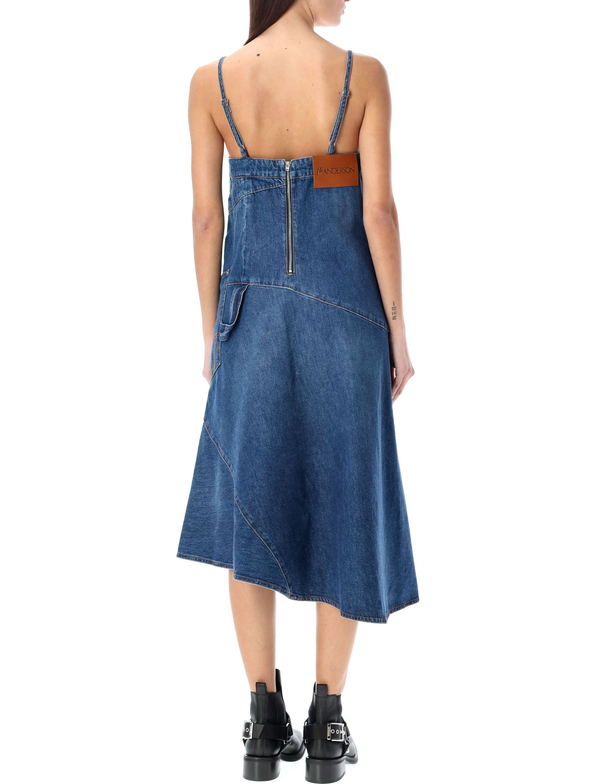 JW ANDERSON Twisted Denim Dress for Women in Light Blue