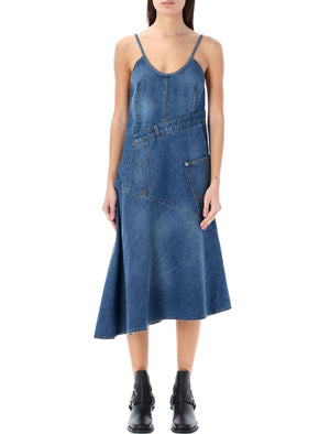 JW ANDERSON Twisted Denim Dress for Women in Light Blue