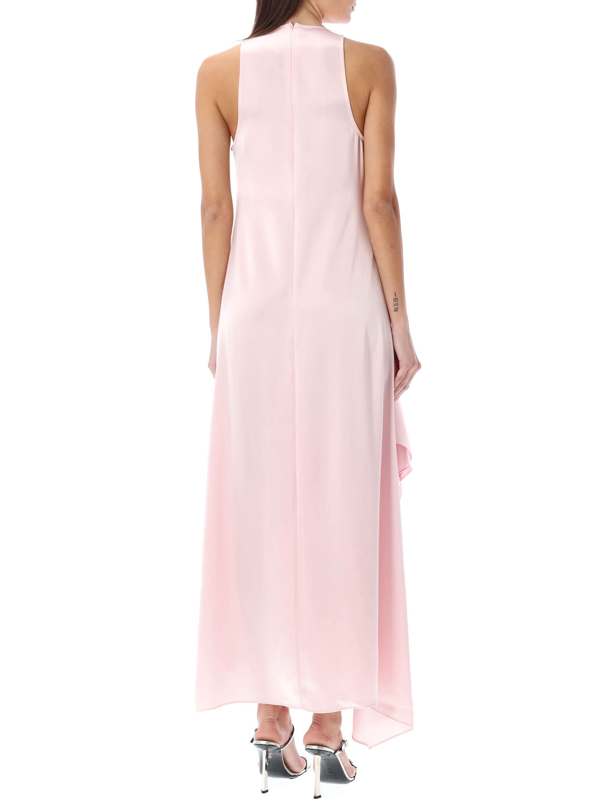 JW ANDERSON Sleeveless Draped Long Dress in Pink - SS24 Collection