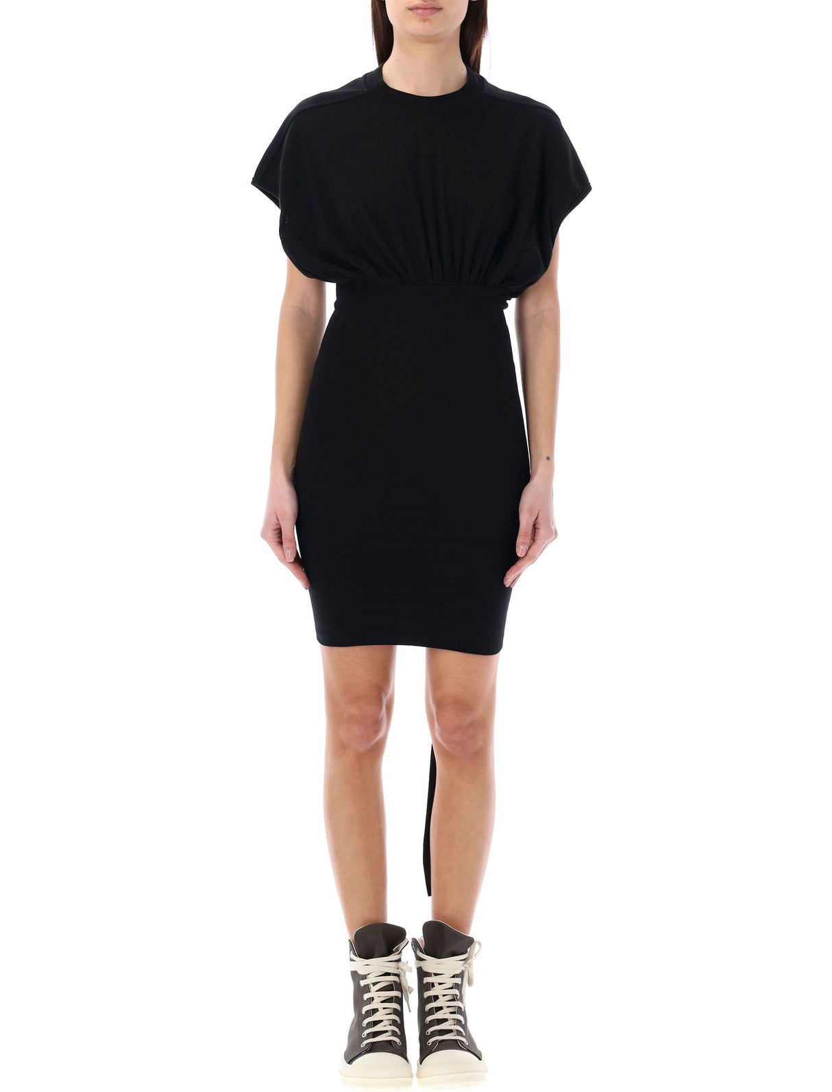 DRKSHDW Cotton Cinched S/L Mini Dress - Classic Wardrobe Essential for the Modern Woman - SS24 Collection