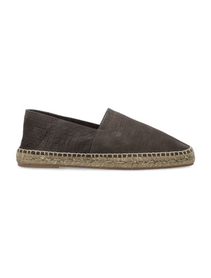 TOM FORD Men's Leather Slip-On Espadrille with Cord Sole - SS24 Collection