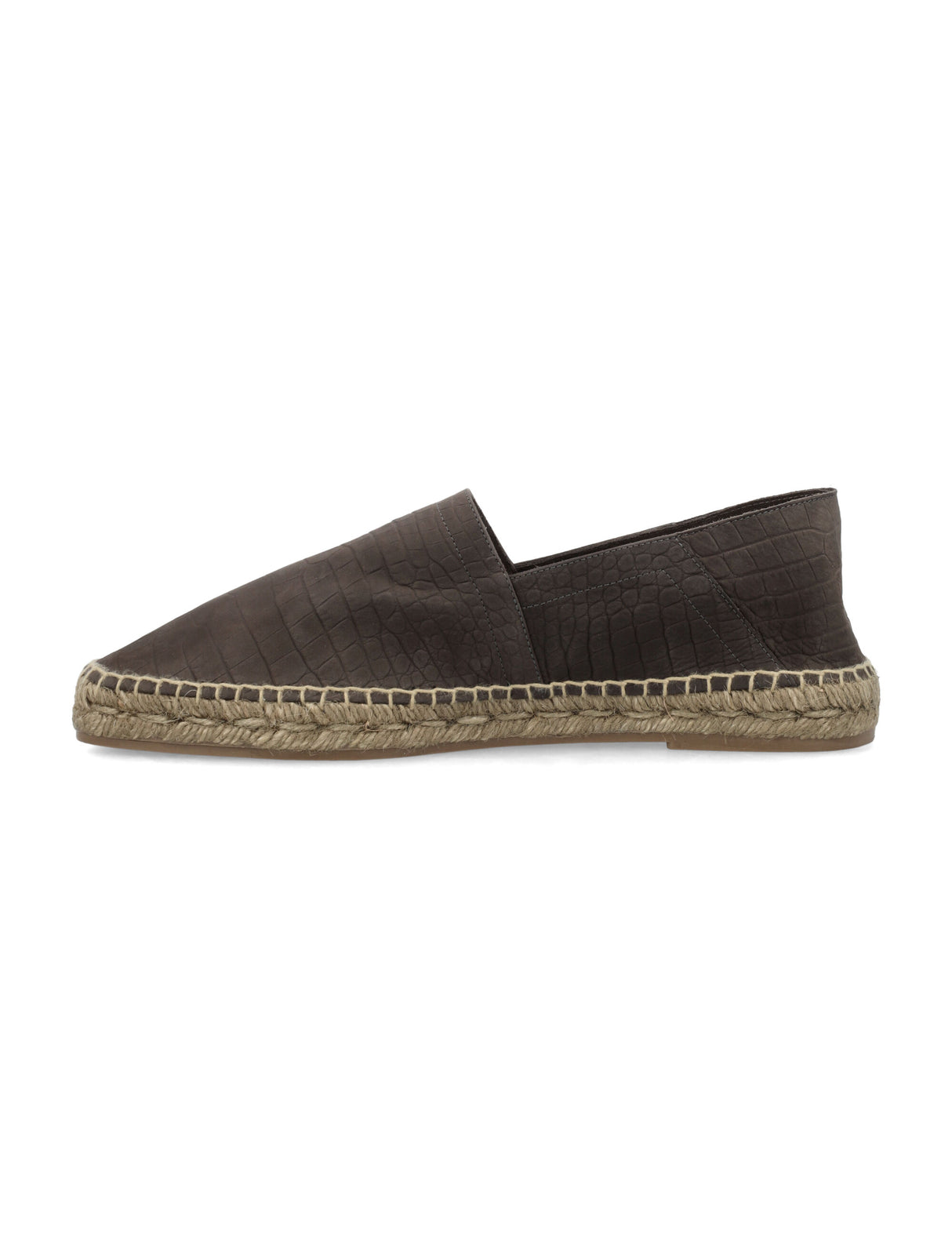 TOM FORD Men's Leather Slip-On Espadrille with Cord Sole - SS24 Collection