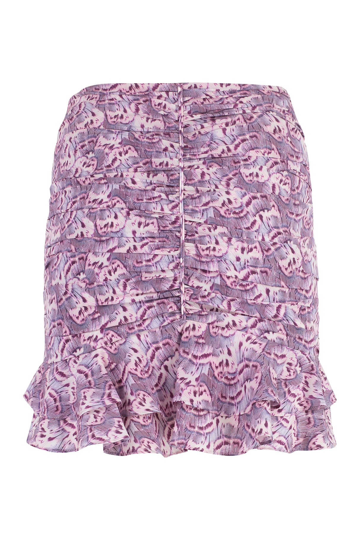 ISABEL MARANT Bold and Beautiful: Purple Printed Silk Skirt for Women