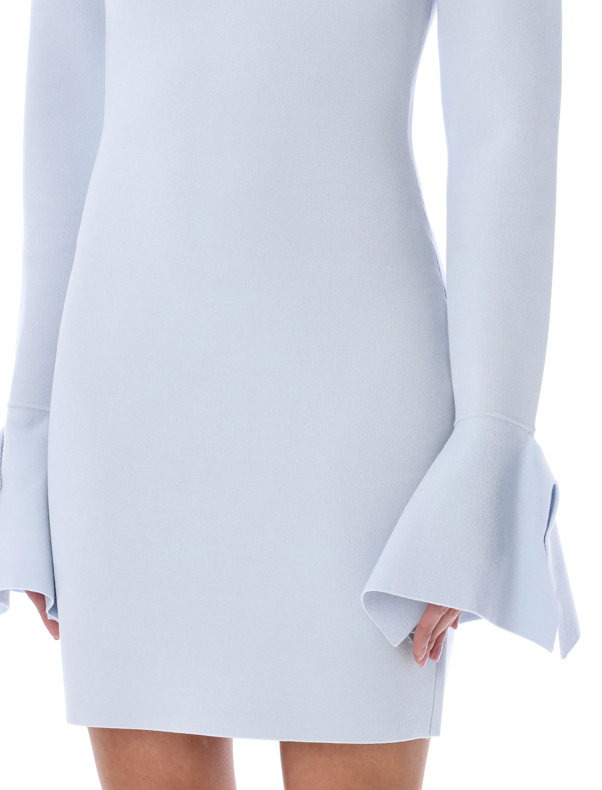 JW ANDERSON Feminine Ruffle Sleeves Mini Dress in Light Blue