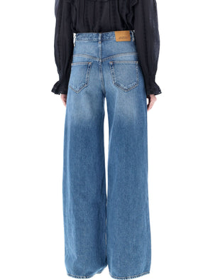 ISABEL MARANT Washed-Out Blue Cotton Denim Jeans for Women