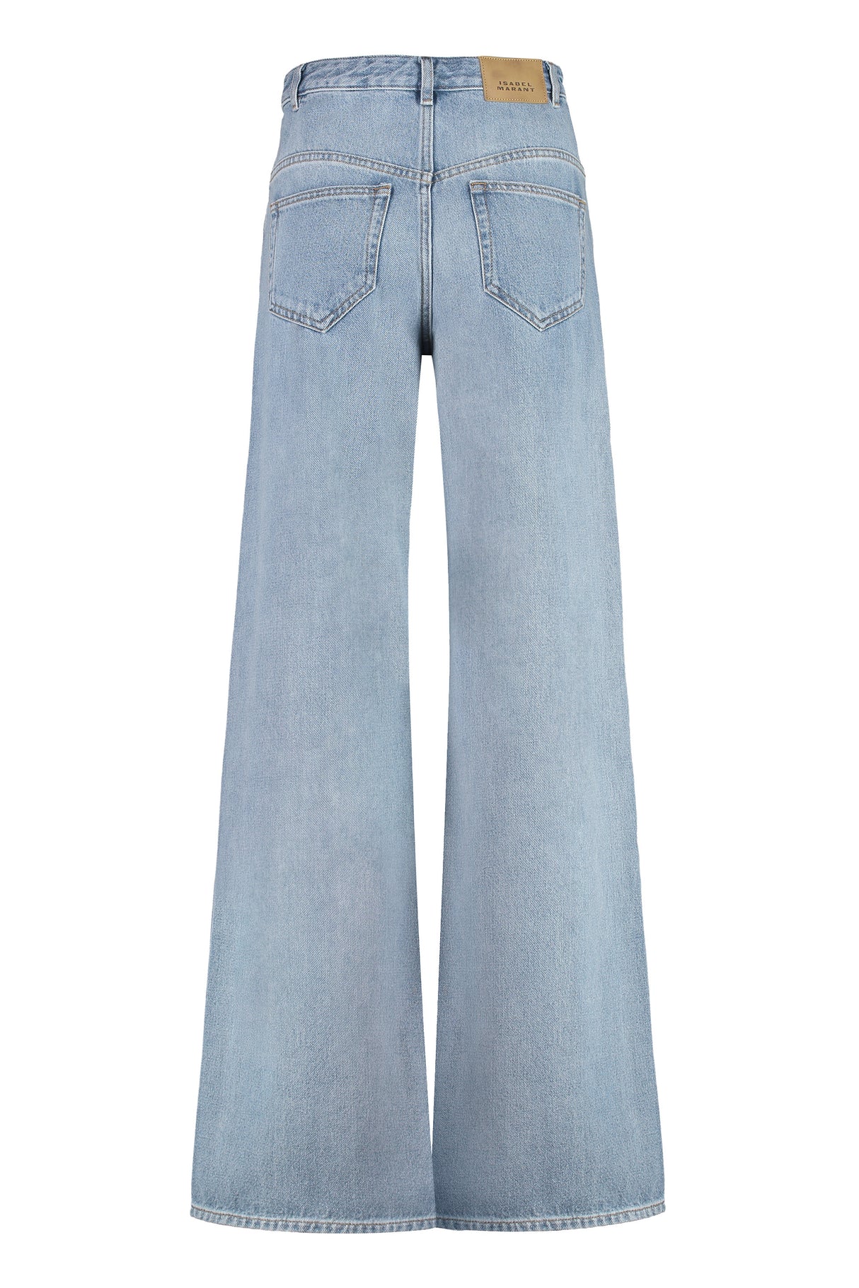 ISABEL MARANT Washed-Out Blue Cotton Denim Jeans for Women