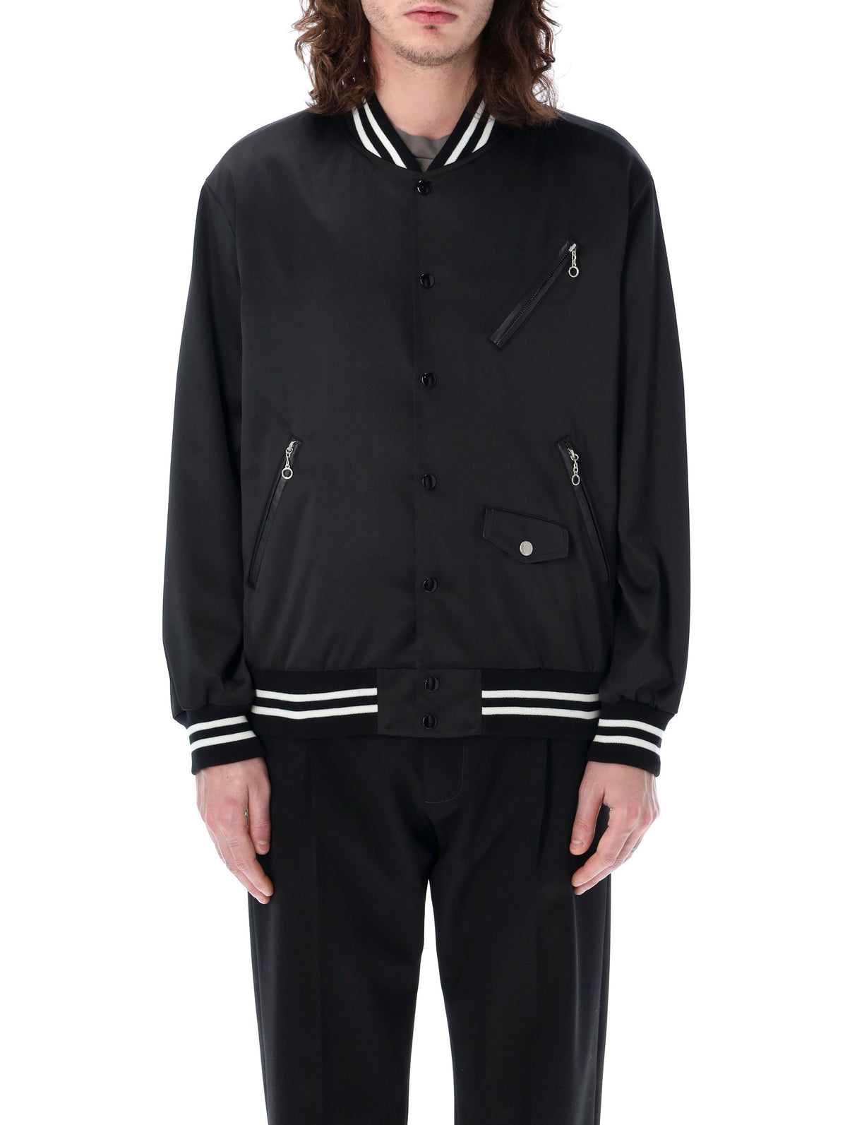 UNDERCOVER Men's Black Varsity Jacket for Fashionable Layering