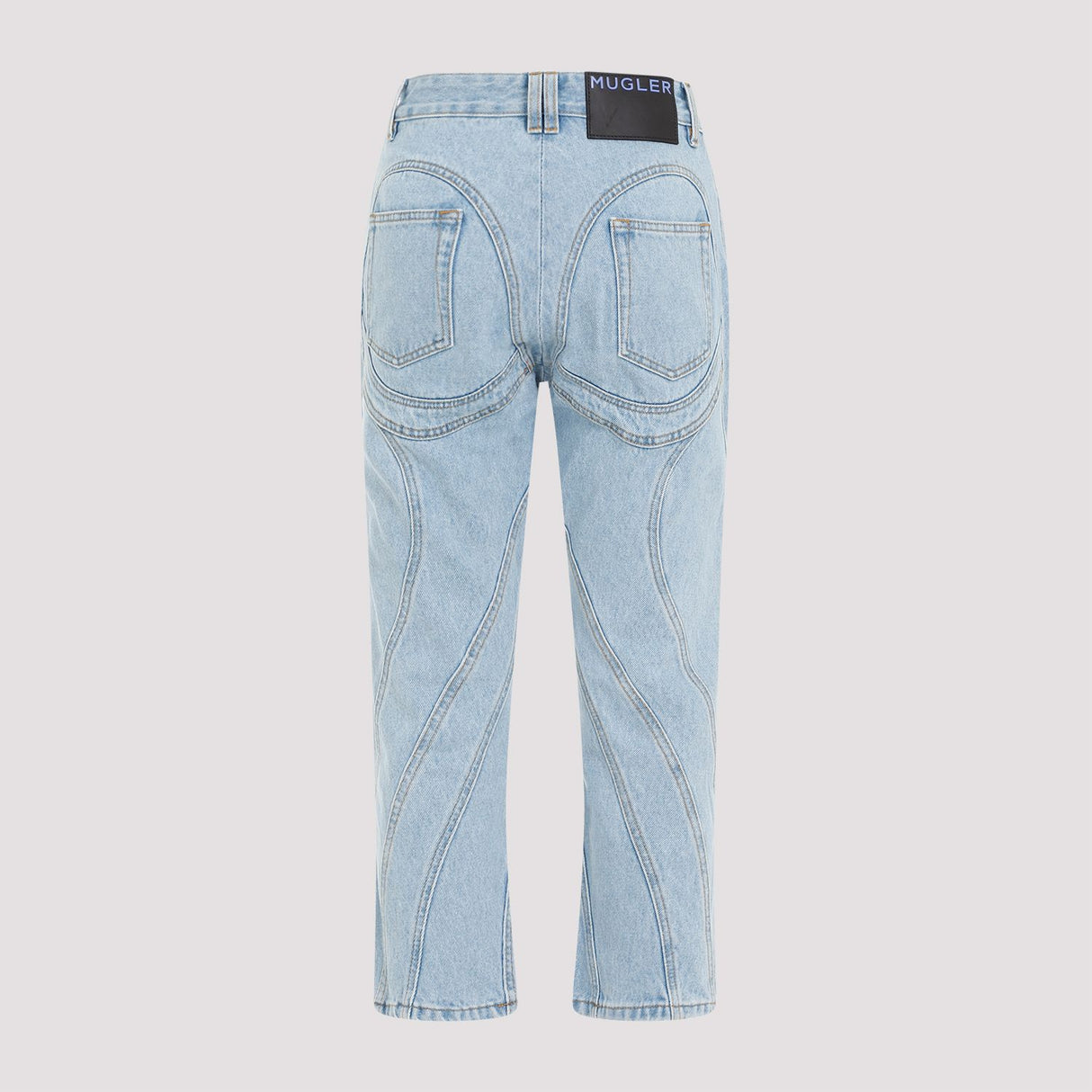 MUGLER Navy Cotton Jeans for Women from SS24 Collection