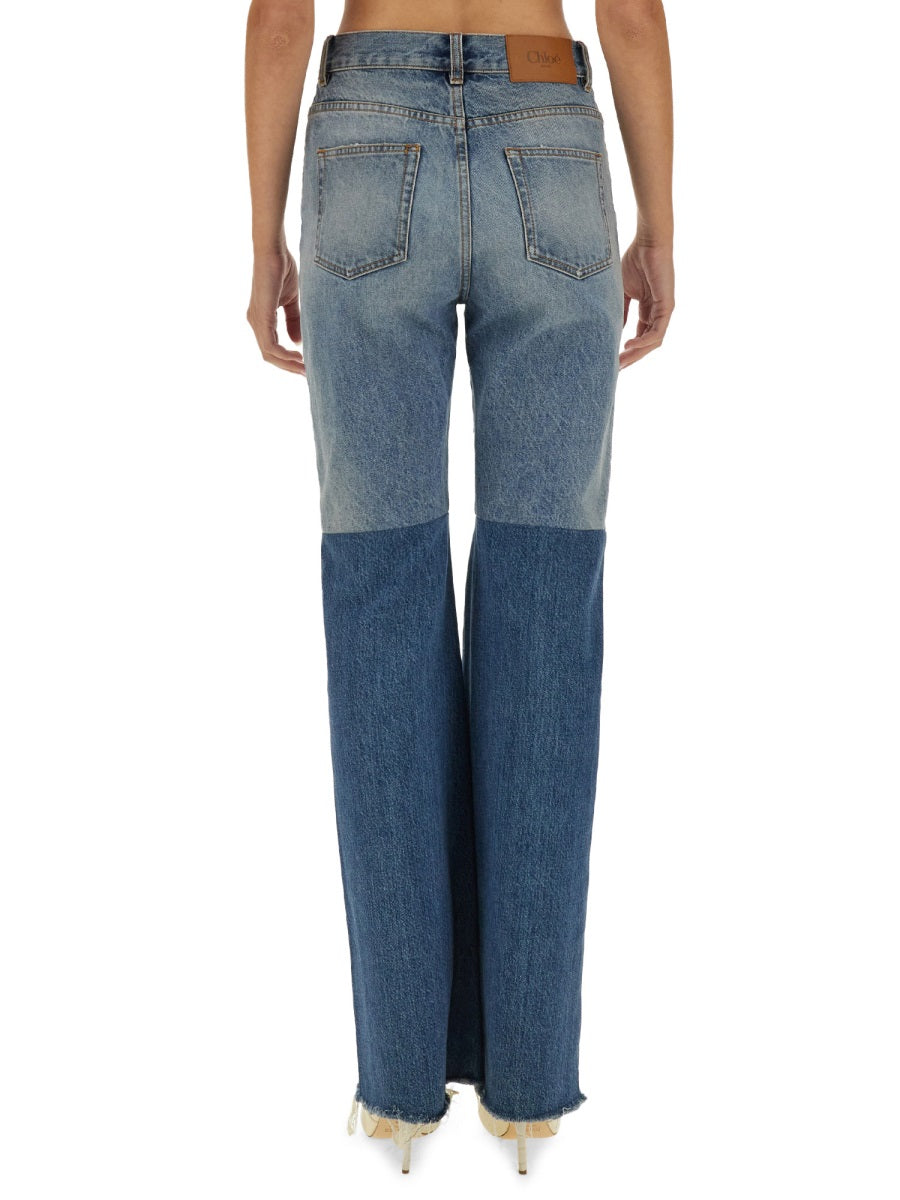 CHLOÉ Patchwork Denim Jeans