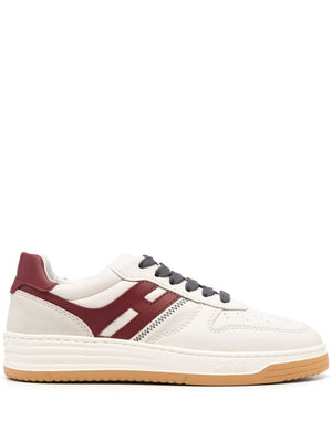 HOGAN Retro-Inspired Leather Sneakers with Memory Foam - Height: 4cm