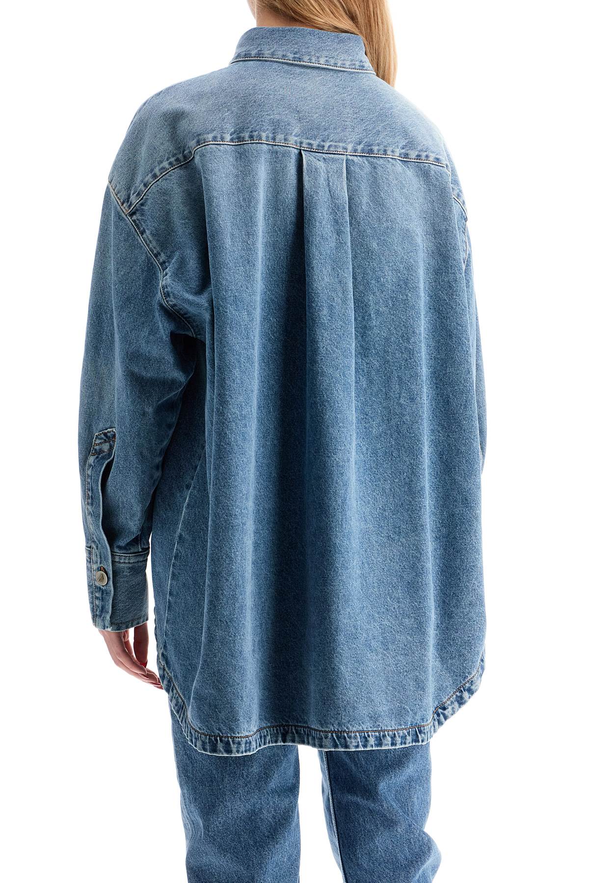 THE ATTICO Asymmetric Denim Overshirt - Size IT 38