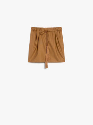 MAX MARA Elegant Tobacco Mini Skirt