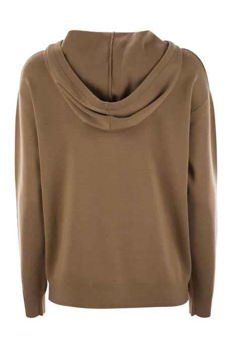 MAX MARA Wool Yarn Hoodie Sweatshirt